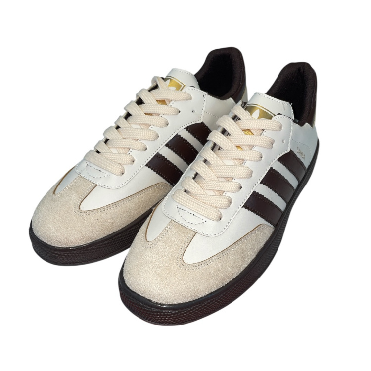 کفش راحتی زنانه طرح سامبا کد 1001 رنگ کرم قهوه ای