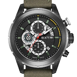 ساعت عقربه ای مردانه اکستری کد X6040-D رنگ مشکی سبز تیره