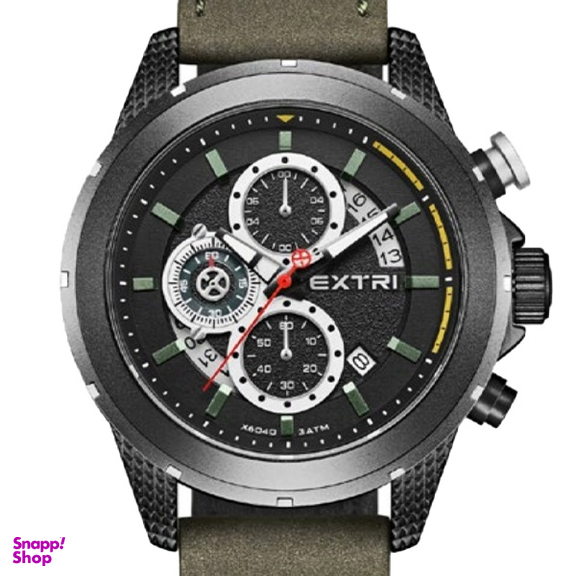 ساعت عقربه ای مردانه اکستری کد X6040-D رنگ مشکی سبز تیره