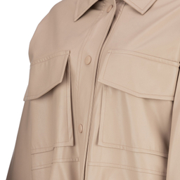 کت چرم زنانه سرژه مدل 232129 رنگ کرم