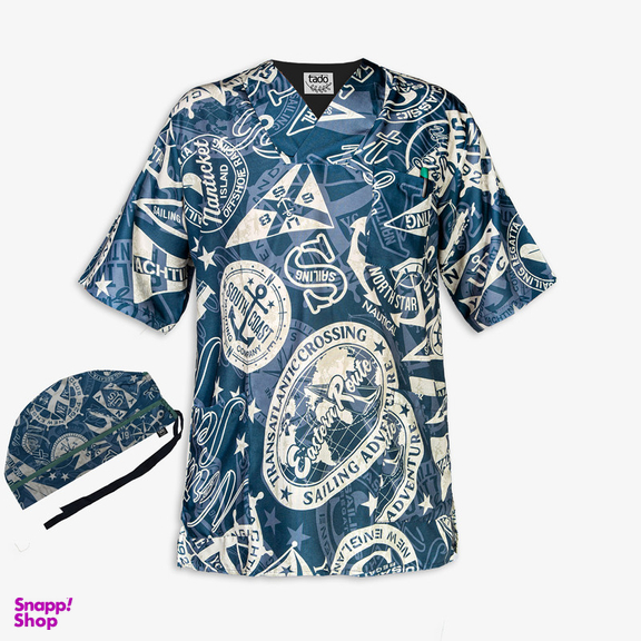 ست کلاه و روپوش پزشکی مردانه تادو مدل SRO35