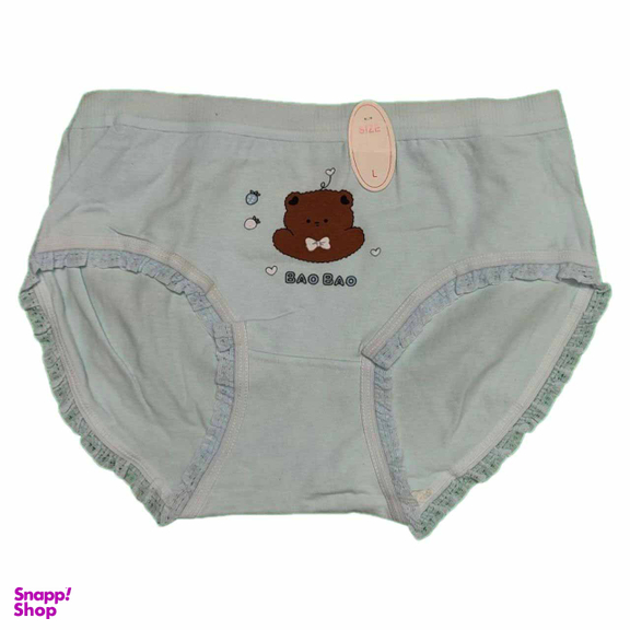 شورت زنانه طرح bear baobao رنگ آبی