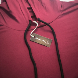 تیشرت کلاهدار مردانه به رسم کد 95000 رنگ زرشکی