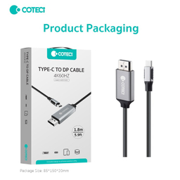 کابل تبدیل Type-C به DisplayPort کوتتسی مدل OF-014 طول 1.8 متر