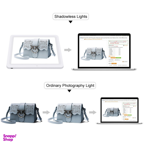چادر عکاسی پلوز مدل Shadowless - PKT3200 به همراه پنل نور ثابت ال ای دی سایز 29×29 سانتی متر