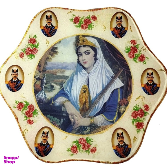 بشقاب تزئینی طرح قاجار کد 4501