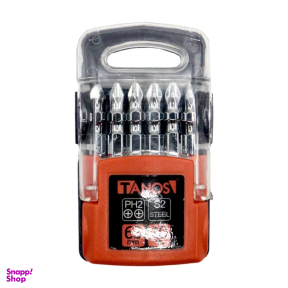 سری پیچ گوشتی دو سر چهار سو تانوس مدل YP-PH2/65MM مجموعه 10 عددی