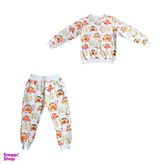 ست سویشرت و شلوار بچگانه طرح چاپ لاک پشت گیزولان