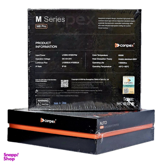 هدلایت کانپکس مدل M8PRO 2024 پایه H7 بسته 2 عددی