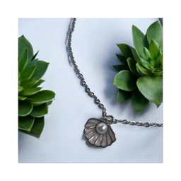 گردنبند زنانه مدل صدف و مروارید