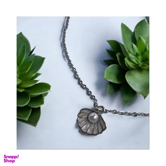 گردنبند زنانه مدل صدف و مروارید