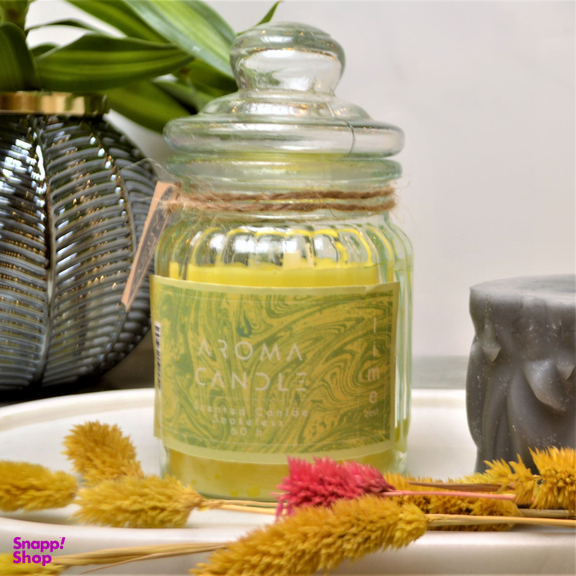 شمع معطر آروما کندل رایحه لیمو وزن 400 گرم