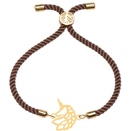 دستبند طلا 18 عیار زنانه کرابو طرح تک شاخ مدل kr100647