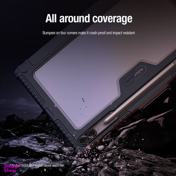 کیف کلاسوری نیلکین مدل Camshield Bumper Flip Folding مناسب تبلت سامسونگ Galaxy Tab S9 Fe Plus