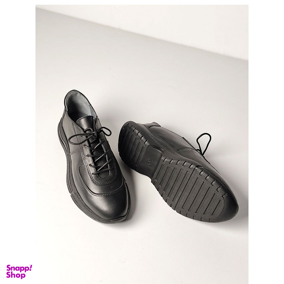 کفش کتانی زنانه چرم کاکتوس مدل WS۱۰۵۴ رنگ مشکی