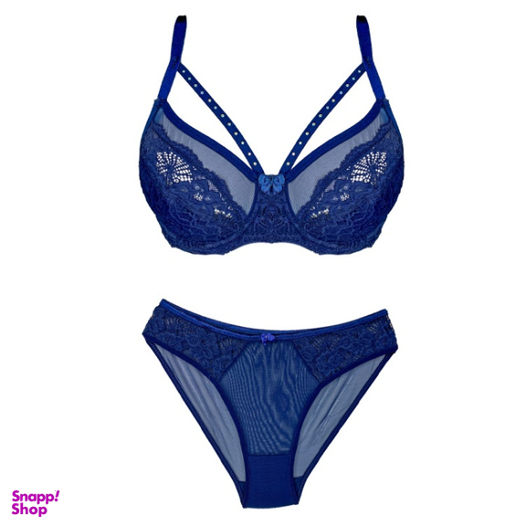 ست شورت و سوتین زنانه کد 3148 رنگ سرمه ای