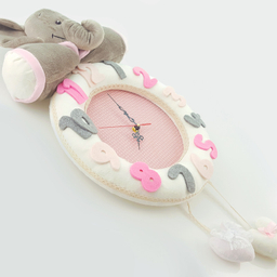 ساعت دیواری کودک نی نی سیس مدل فیل کد W/F