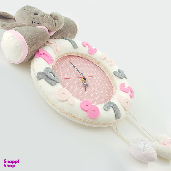 ساعت دیواری کودک نی نی سیس مدل فیل کد W/F