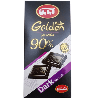 شکلات تلخ 90 درصد آیدین وزن 100 گرم