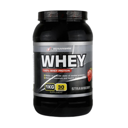 پودر وی پروتئین پگاه طعم توت فرنگی وزن 1000 گرم