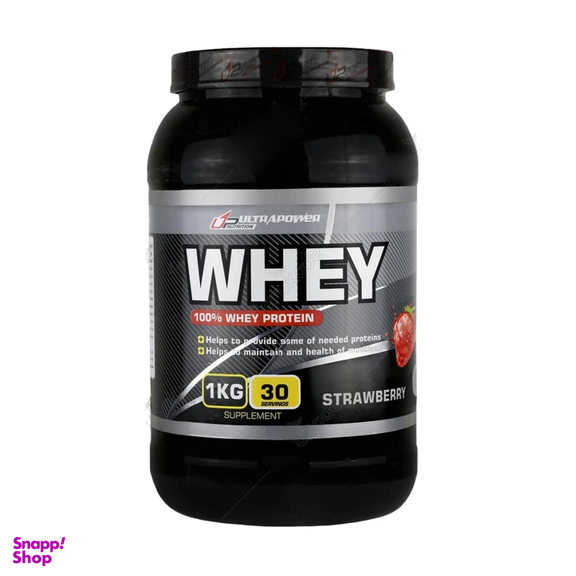 پودر وی پروتئین پگاه طعم توت فرنگی وزن 1000 گرم