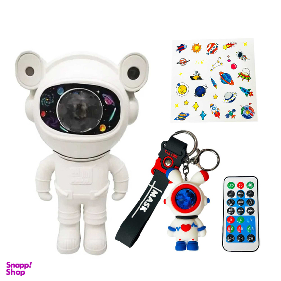 چراغ خواب مدل فضانورد کهکشانی اسپیکر دار کد 03 به همراه جاکلیدی مجموعه 2 عددی