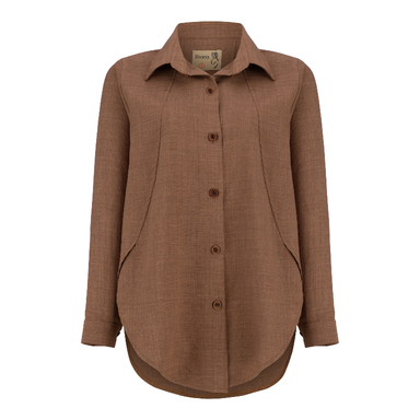 مانتو زنانه السانا مدل گونای کد 221751 رنگ دارچینی