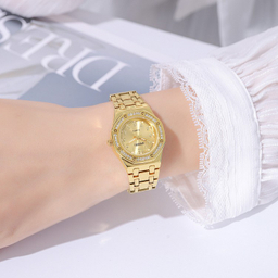ساعت عقربه ای زنانه اسکمی مدل 2508 رنگ طلایی