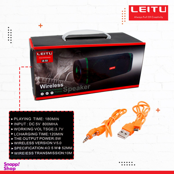 اسپیکر بلوتوثی قابل حمل لیتو مدل LK-53
