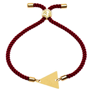 دستبند طلا 18 عیار زنانه کرابو طرح مثلث مدل kr100510