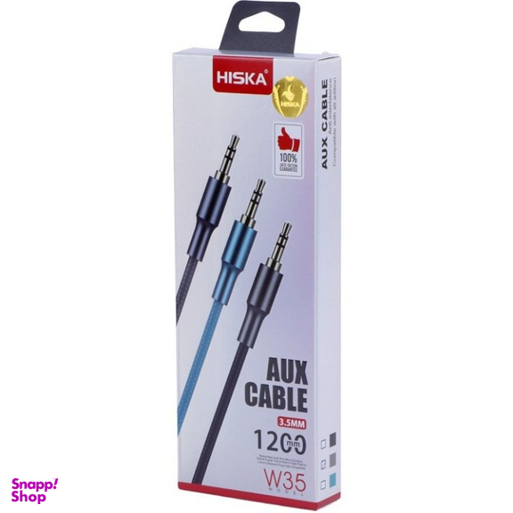 کابل صوتی AUX Jack 3.5mm هیسکا کد W35 طول 1.2 متر