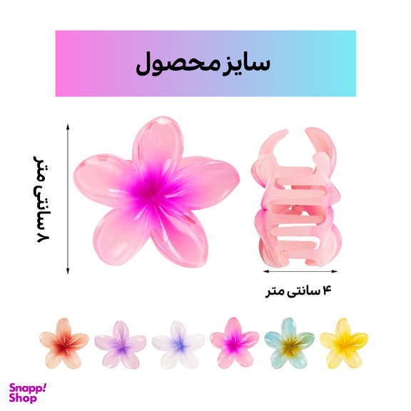 کلیپس مو زنانه مدل گل پلومریا