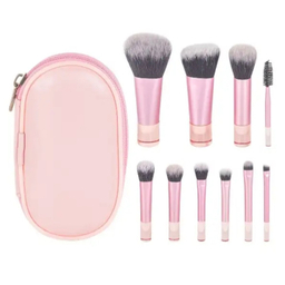 ست براش آرایشی کد 01 بسته 10 عددی به همراه کیف