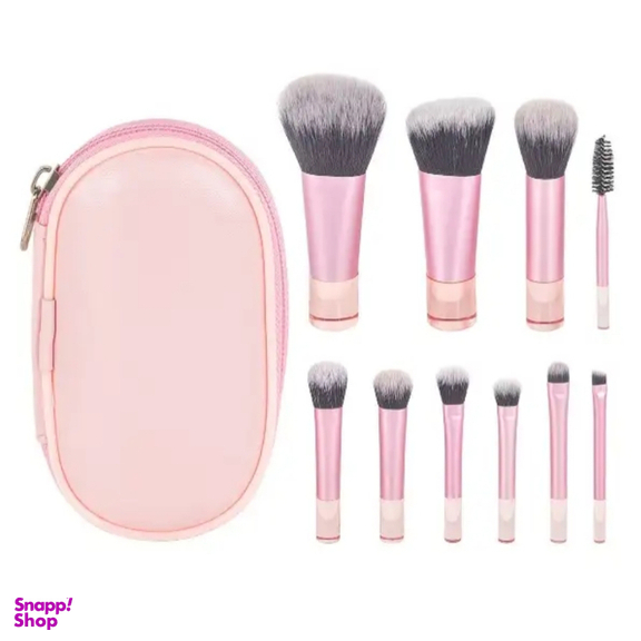 ست براش آرایشی کد 01 بسته 10 عددی به همراه کیف