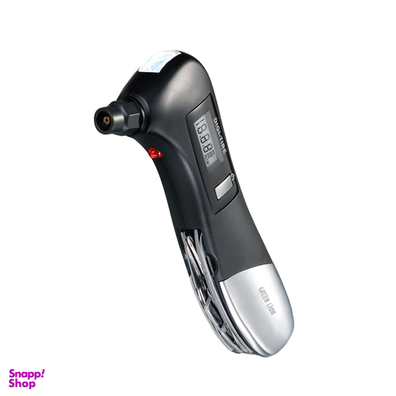 دستگاه گیج فشار دیجیتالی لاستیک گرین لاین مدل Digital Tire Pressure Gauge 9in1 Rescue Tool