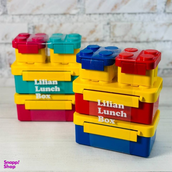 ظرف غذا 4 تکه مدل لگو کد 002