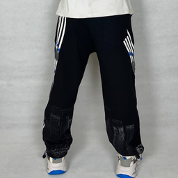 شلوار مردانه مدل 4 نوار پیستوله جاگر طرح بالنسیاگا رنگ مشکی