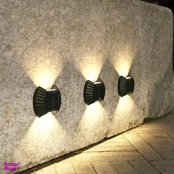 چراغ دیواری خورشیدی مدل دوطرفه پازلی بسته 6 عددی