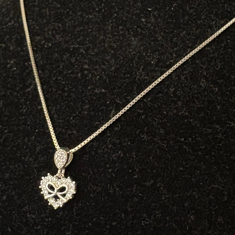 گردنبند نقره زنانه گیرا مدل قلب کد G1037