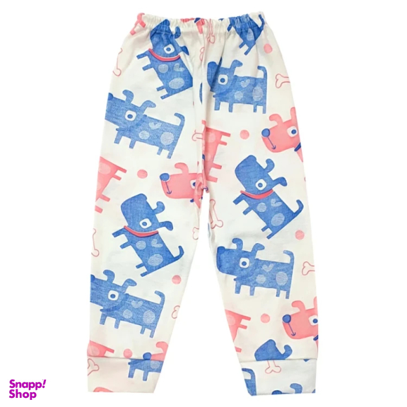 ست تیشرت آستین بلند و شلوار راحتی نوزادی مدل هاپو کد 4161 رنگ سفید