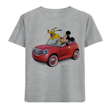 تیشرت آستین کوتاه بچگانه مدل میکی و ماشین قرمز F648