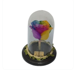 گل خشک رز جاودان طرح شیشه کد 509
