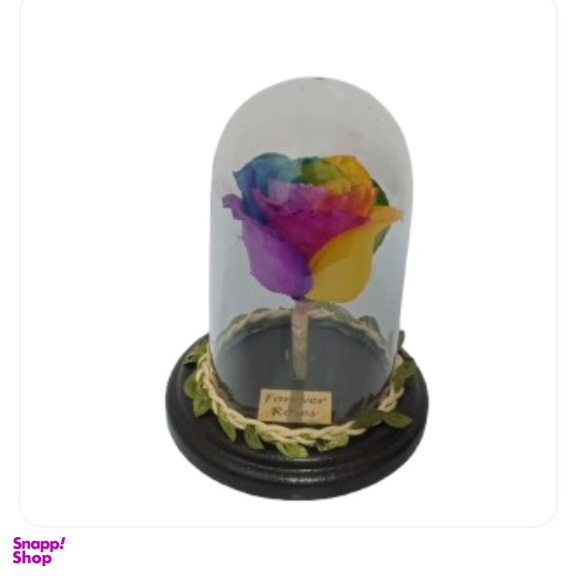 گل خشک رز جاودان طرح شیشه کد 509