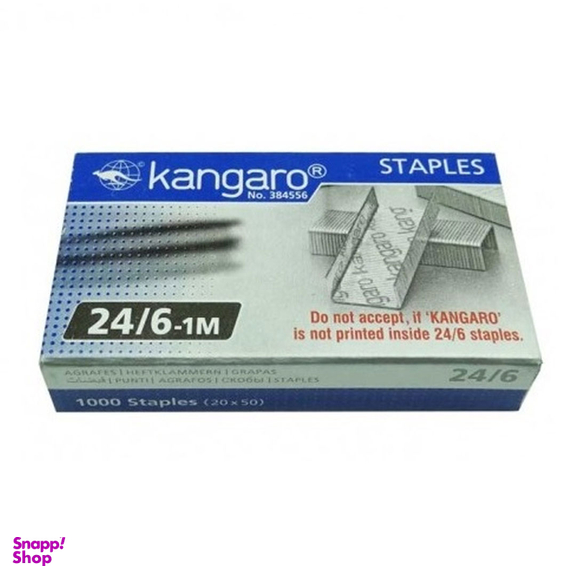 سوزن منگنه کانگرو کد 45021 سایز 24/6 بسته 1000 عددی
