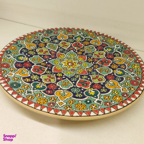 بشقاب میناکاری مدل شفق قطر 30 سانتی‌ متر کد 33