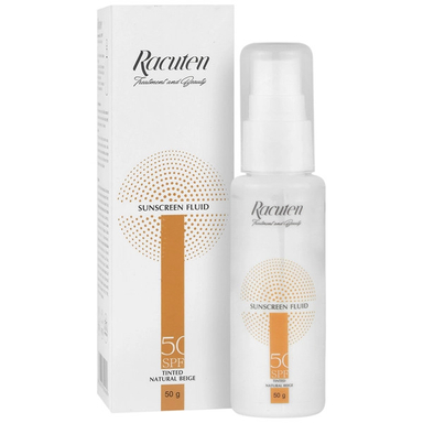 فلوئید ضد آفتاب راکوتن مدل tinted SPF50 رنگ بژ طبیعی حجم 50 میلی لیتر