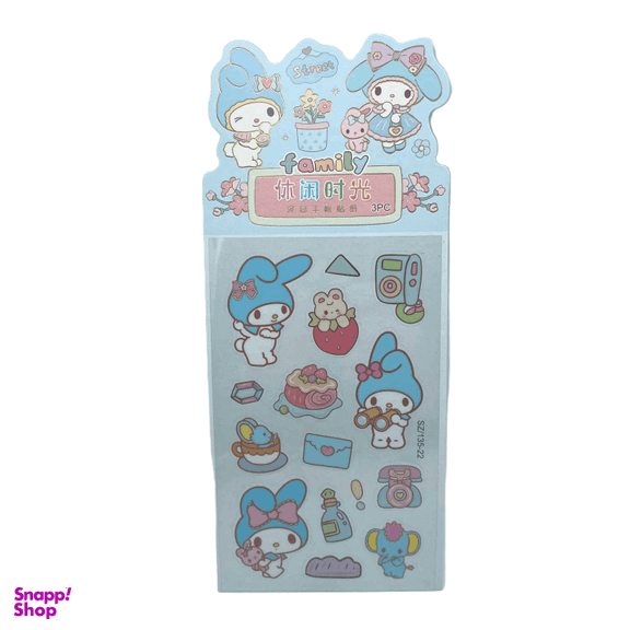 استیکر 3 برگی طرح کرومی کد 21-135