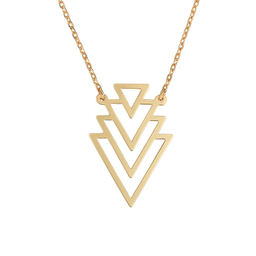 گردنبند طلا 18 عیار زنانه با طرح مینیمال طلاجات طرح پر کد 1027