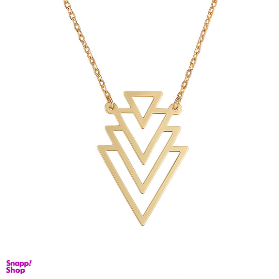 گردنبند طلا 18 عیار زنانه با طرح مینیمال طلاجات طرح پر کد 1027