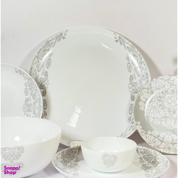 بشقاب غذاخوری گلدن اپال مدل ترنج کد A مجموعه 6 عددی